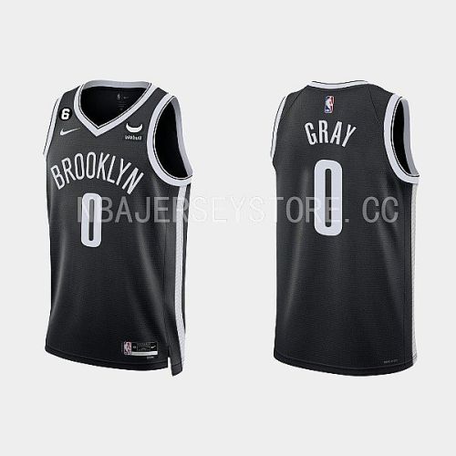 Brooklyn Nets 0 RaiQuan Gray 2022-23 Icon Edition Black Men Jersey