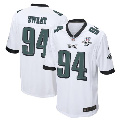 Josh Sweat 94 Philadelphia Eagles 2023 Playoffs Patch Game Men Jersey - White