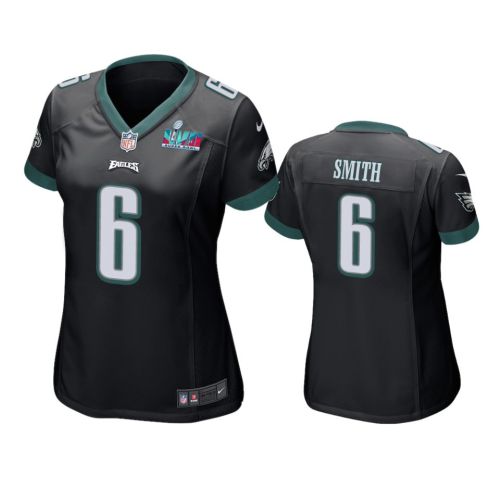 DeVonta Smith 6 Philadelphia Eagles Super Bowl LVII Black Game Jersey - Women