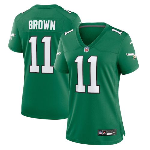 A.J. Brown 11 Philadelphia Eagles Alternate Game Women Jersey - Kelly Green