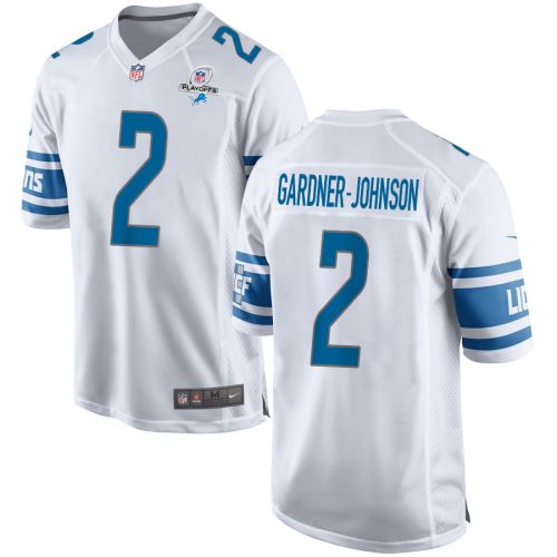 C.J. Gardner-Johnson 2 Detroit Lions 2023 Playoffs Patch Game Men Jersey - White