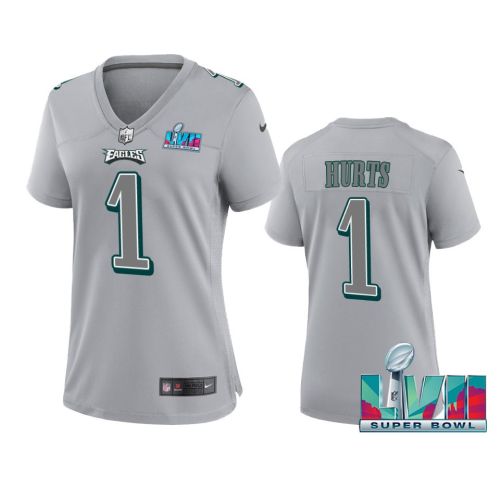 Jalen Hurts 1 Philadelphia Eagles Super Bowl LVII Game Jersey - Women Gray