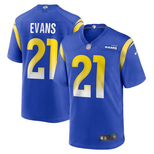 Zach Evans 21 Los Angeles Rams Game Men Jersey - Royal