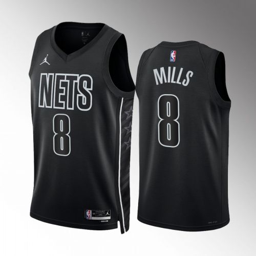 Patrick Mills 8 Brooklyn Nets Black Men Jersey 2022-23 Statement Edition Swingman