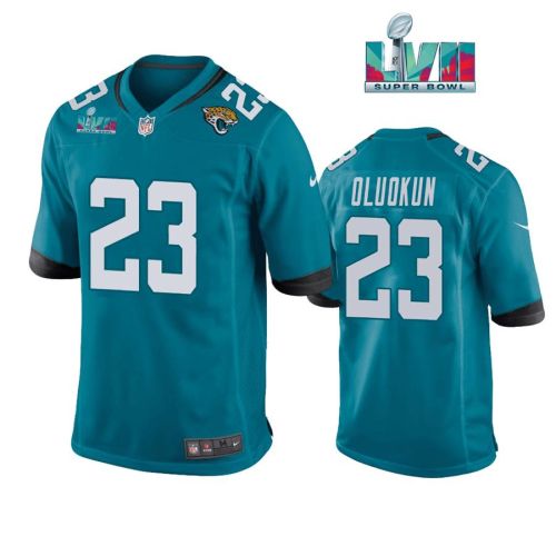 Foyesade Oluokun 23 Jacksonville Jaguars Super Bowl LVII Super Bowl LVII Game Teal Jersey