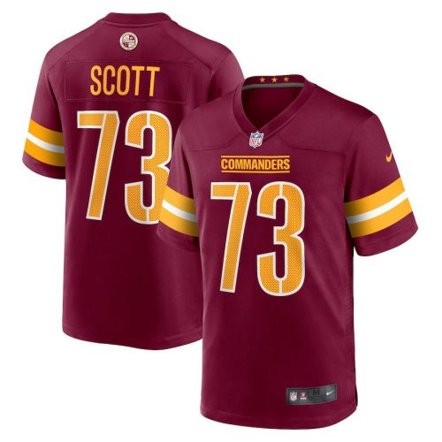 Trent Scott 73 Washington Commanders Game Men Jersey - Burgundy