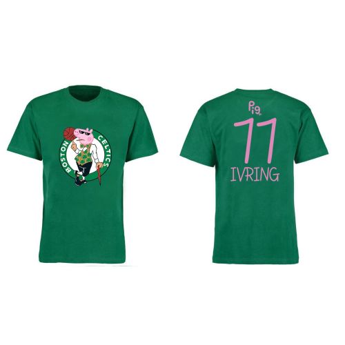 Kyrie Irving 11 Boston Celtics Pig Print T-Shirt - Green