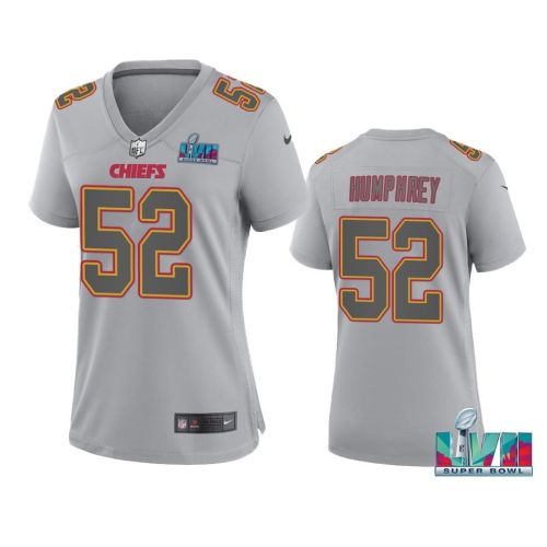 Creed Humphrey 52 Kansas City Chiefs Super Bowl LVII Atmosphere Jersey - Women Gray