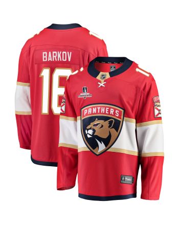 Florida Panthers Aleksander Barkov 16 Home 2023 Stanley Cup Champions Breakaway Men Jersey - Red