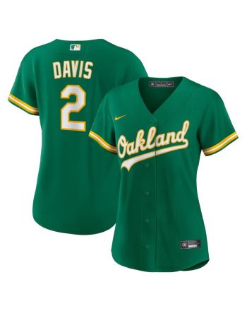 Khris Davis 2 Oakland Athletics Women's Alternate Player Jersey - Green