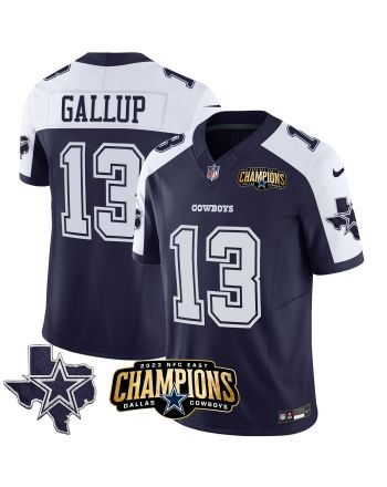 Michael Gallup 13 Dallas Cowboys 2023 NFC East Champions Patch Alternate Game Men Jersey - Navy