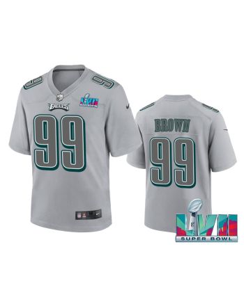 Jerome Brown 99 Philadelphia Eagles Super Bowl LVII Youth Atmosphere Game Jersey - Gray