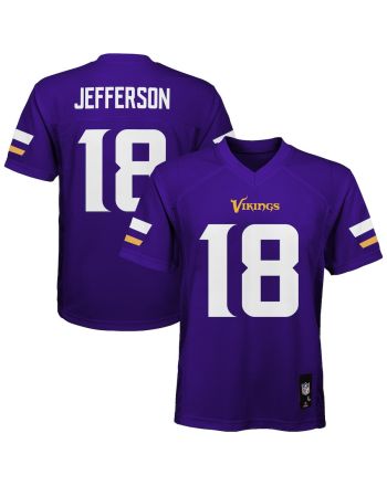 Justin Jefferson 18 Minnesota Vikings YOUTH Game Jersey - Purple