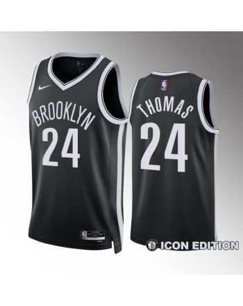 Brooklyn Nets Icon Edition Cam Thomas 24 Black Jersey 2022-23 Swingman