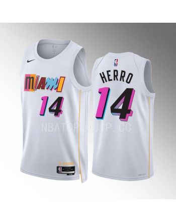 Tyler Herro 14 Miami Heat 2022-23 City Edition White Jersey Mashup Vol.2