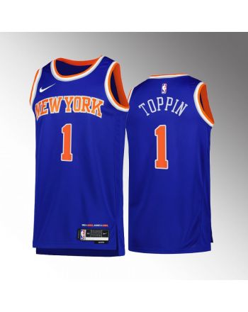 New York Knicks Obi Toppin 1 Blue Icon Edition Jersey 2022-23 Swingman