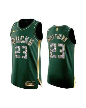 Wesley Matthews 23 Green Milwaukee Bucks 2022 NBA Playoffs Jersey Diamond Edition