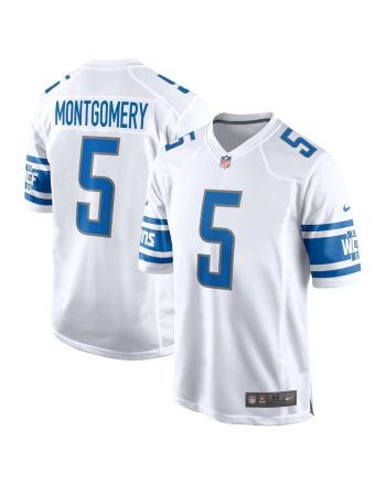 David Montgomery 5 Detroit Lions Men's Game Jersey - White