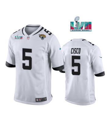 White Andre Cisco 5 Jacksonville Jaguars Super Bowl LVII Super Bowl LVII White Men Game Jersey- White