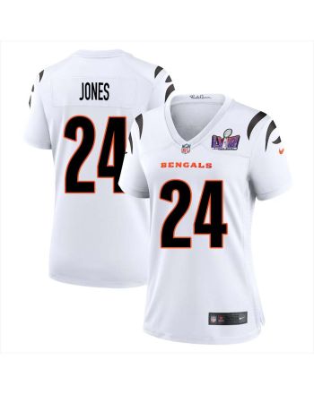 Adam Jones 24 Cincinnati Bengals Super Bowl LVIII Women Away Limited Jersey - White