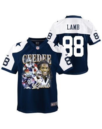 CeeDee Lamb 88 Dallas Cowboys Cee Works Hard Alternate Game YOUTH Jersey