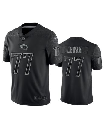 Taylor Lewan 77 Tennessee Titans Black Reflective Limited Jersey - Men