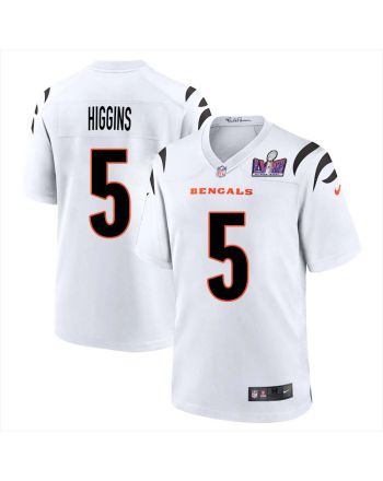 Tee Higgins 5 Cincinnati Bengals Super Bowl LVIII Men Away Limited Jersey - White