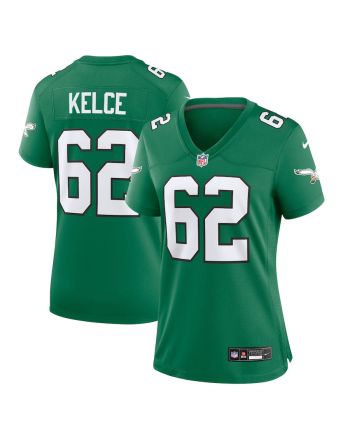 Jason Kelce 62 Philadelphia Eagles Alternate Game Women Jersey - Kelly Green