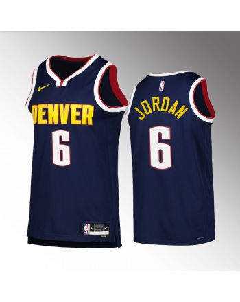 Deandre Jordan 6 Denver Nuggets Navy Jersey 2022-23 Icon Edition Swingman