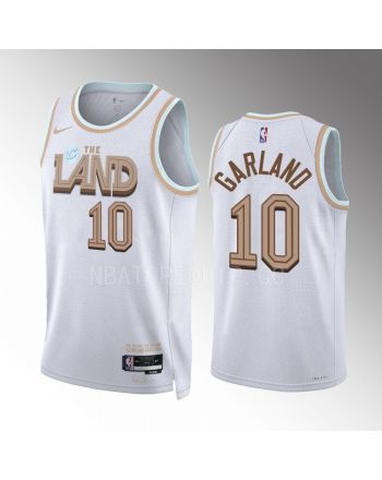 Darius Garland 10 2022-23 Cleveland Cavaliers White City Edition Jersey Swingman