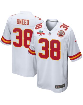 L'Jarius Sneed 38 Kansas City Chiefs Super Bowl LVII Champions 3 Stars Men Game Jersey - White