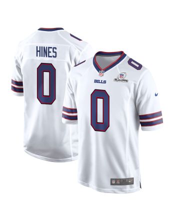 Nyheim Hines 0 Buffalo Bills 2023 Playoffs Patch Game Men Jersey - White