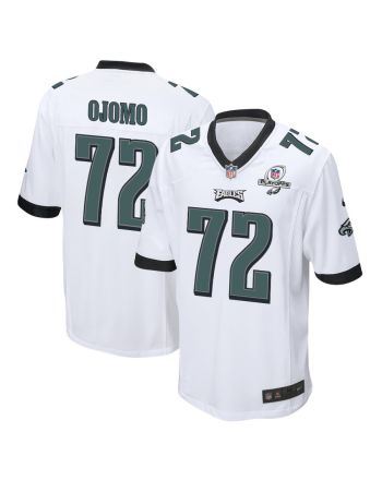 Moro Ojomo 72 Philadelphia Eagles 2023 Playoffs Patch Game Men Jersey - White