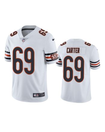 Chicago Bears Ja'Tyre Carter 69 White Vapor Limited Jersey