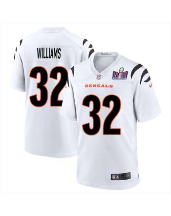 Trayveon Williams 32 Cincinnati Bengals Super Bowl LVIII Men Away Limited Jersey - White