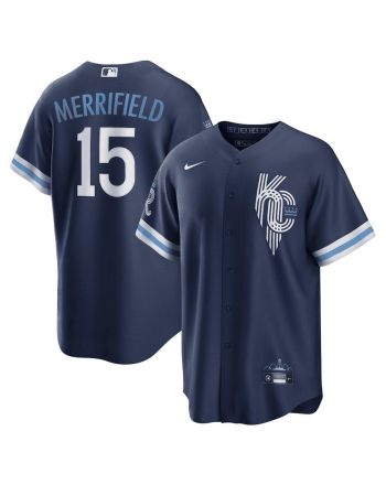 Whit Merrifield 15 Kansas City Royals 2022-23 City Connect Jersey - Navy