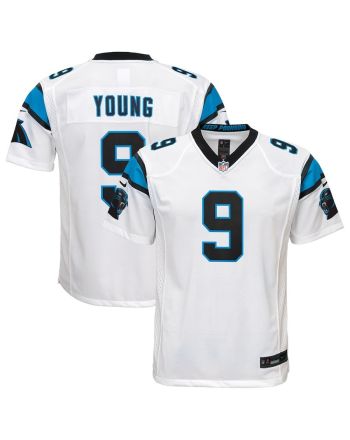 Bryce Young 9 Carolina Panthers Youth 2023 Draft First Round Pick Game Jersey - White