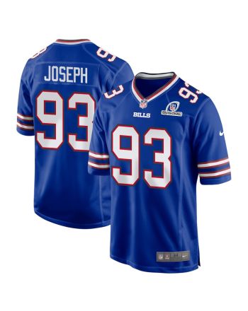 Linval Joseph 93 Buffalo Bills 2024 Divisional Patch Game Men Jersey - Royal