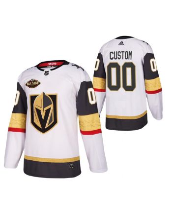 Men Vegas Golden Knights 00 Custom 2023 All-Star White Jersey Away Jersey