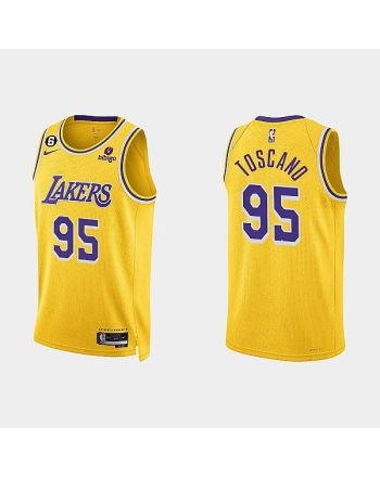 Los Angeles Lakers 95 Juan Toscano-Anderson 2022-23 Icon Edition Gold Men Jersey