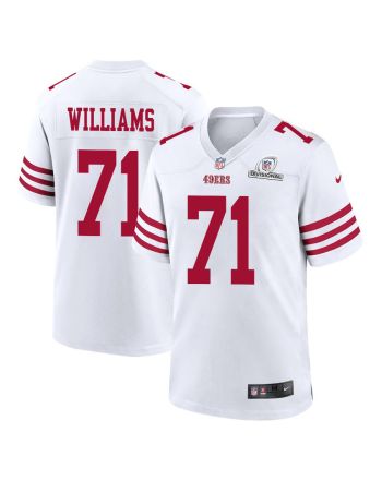 Trent Williams 71 San Francisco 49ers 2024 Divisional Patch Game Men Jersey - White