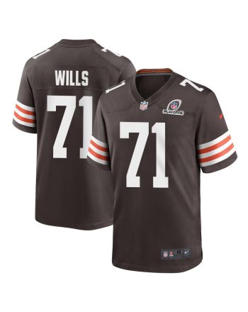 Jedrick Wills 71 Cleveland Browns 2023 Playoffs Patch Game Men Jersey - Brown