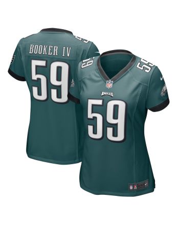 Thomas Booker IV 59 Philadelphia Eagles Game Women Jersey - Midnight Green