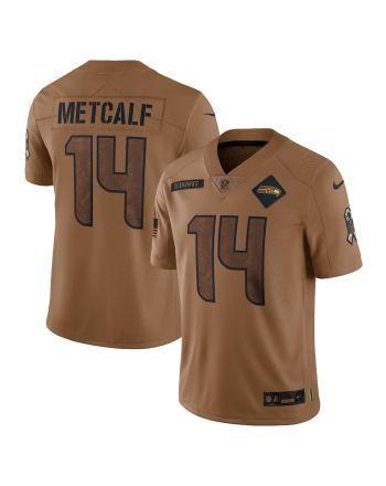 DK Metcalf 14 Seattle Seahawks 2023 Salute To Service Limited Jersey - Brown