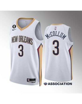 New Orleans Pelicans C.J. McCollum 3 Association Edition 2022-23 White Jersey Swingman