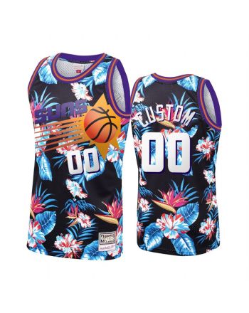 Custom 00 Phoenix Suns Black Floral Fashion Jersey