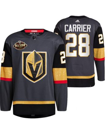 Men Vegas Golden Knights 28 William Carrier Alternate Primegreen Black Jersey 2023 All-Star Jersey