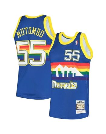 Dikembe Mutombo Denver Nuggets Mitchell & Ness 1991 Hardwood Classics Jersey - Royal