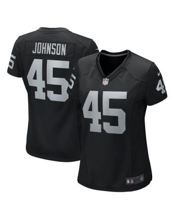 Jaquan Johnson 45 Las Vegas Raiders Women's Game Player Jersey - Black