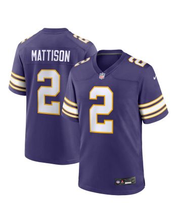 Alexander Mattison 2 Minnesota Vikings Classic Game Men Jersey - Purple